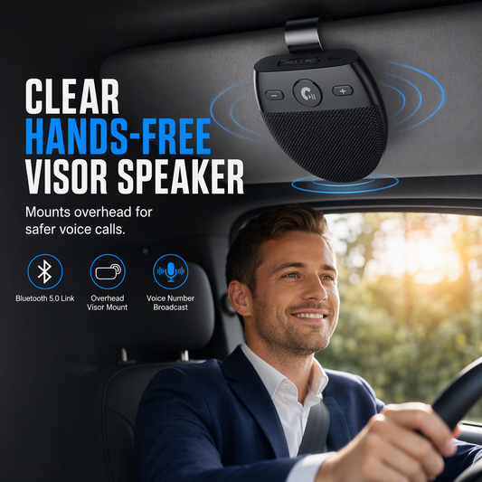 ⏳Zeitlich begrenztes Angebot⏳ SP11 Bluetooth-Freisprecheinrichtung für die Auto-Sonnenblende – Vibrationsaktivierung, zwei Geräte und A2DP