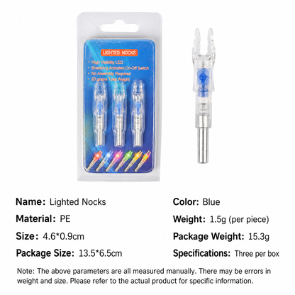 ⏳Zeitlich begrenztes Angebot⏳ Automatische LED-Leuchtnocke für Pfeilschäfte mit 6,2 mm Innendurchmesser – einzeln, vier Leuchtfarben