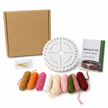⏳Zeitlich begrenztes Angebot⏳ ✨ 50% RABATT! 🧶 DIY-Flechtband-Bastelset – anfängerfreundlich, mit nummerierten Fächern & verschiedenen Mustern