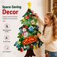 ⏳Zeitlich begrenztes Angebot⏳ DIY-Weihnachtsbaum aus Filz zum Aufhängen – mit abnehmbaren Ornamenten und Lichterkette zum gemeinsamen Dekorieren