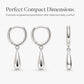 ⏳Zeitlich begrenztes Angebot⏳ Minimalistische Tropfen-Creolen für Damen – elegante Huggie-Ohrringe mit Hochglanzfinish und Klickverschluss, 1 Paar