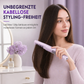 ⏳Zeitlich begrenztes Angebot⏳ Kabellose 2-in-1-Glättbürste für glattes Haar und Locken – wiederaufladbar, kompakt und leicht, 138 g