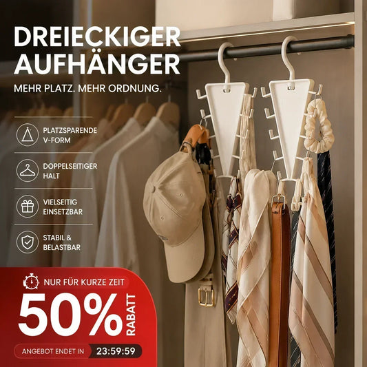 🧺 Drehbarer Kleiderschrank-Organizer mit Doppelhaken