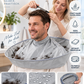 ✂️ 50% RABATT! 💇 Grauer Friseurumhang mit Auffangrinne für Erwachsene